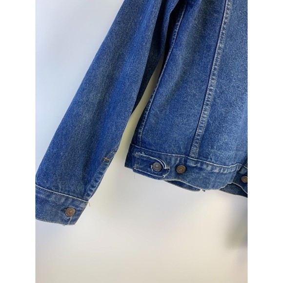 Levi Strauss 71205 Denim Trucker Jacket Button Jean Med Wash Collared Mens 42 L - Picture 6 of 9